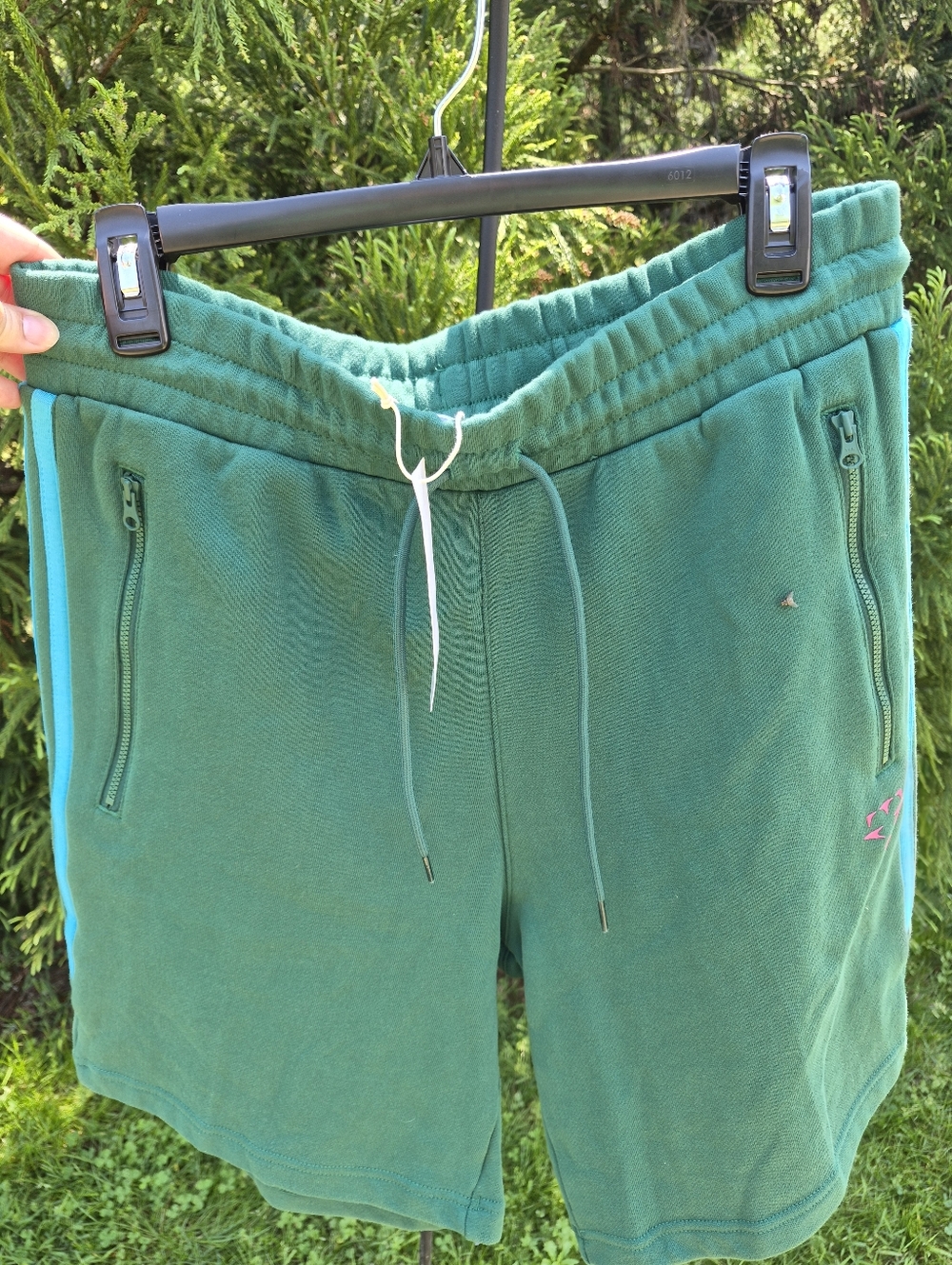 NWT Men’s ADIDAS Green Athletic Drawstring Shorts LARGE - Picture 2 of 6